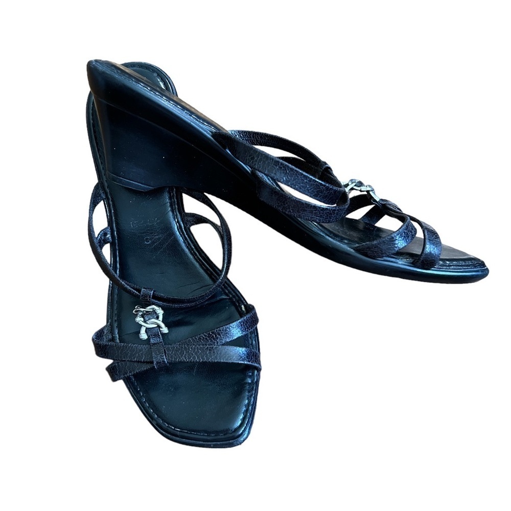 90’s Italian Black Wedges 6